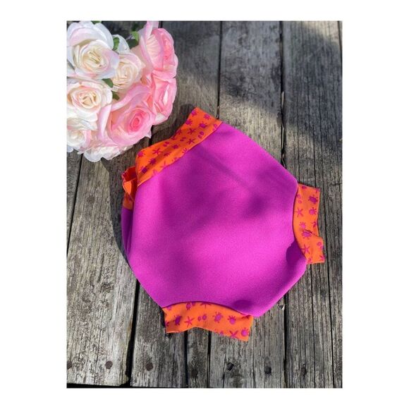 Splash About Happy Nappy Swim Diaper Re-Usable Sz XL Orange Pink - Picture 2 of 7